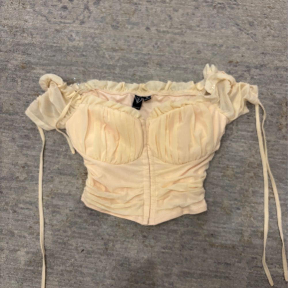 Windsor Cream Off-Shoulder Top